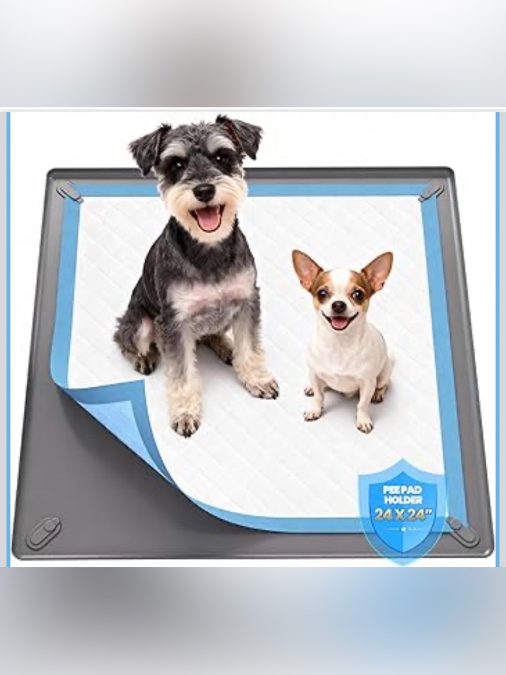 New Open Bag Pee Pad Holder for Dogs - 24" x 24" Silicone Puppy Potty Training
